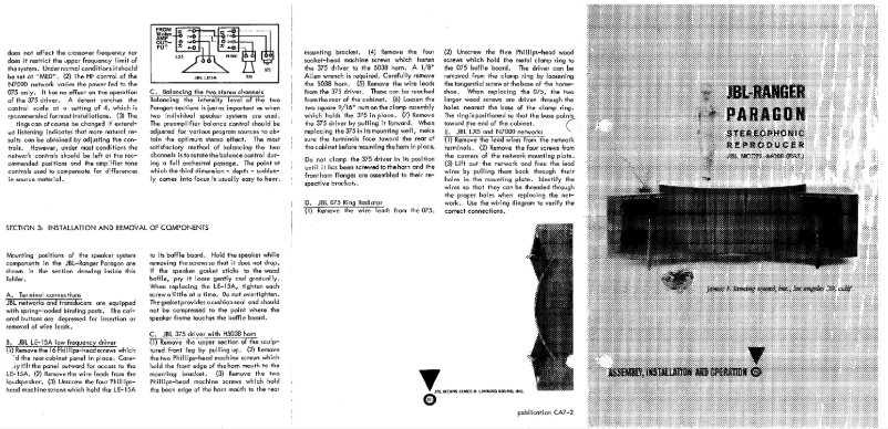 Image de la première page du manuel de l'appareil Paragon D44000WXA