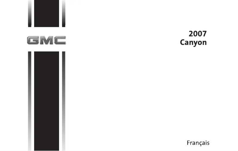 Page 1 de la notice Manuel utilisateur GMC Canyon (2007)