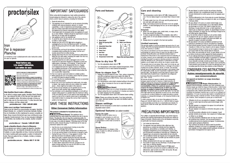 Image de la première page du manuel de l'appareil 17291PS