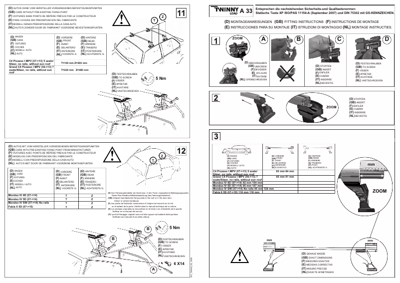 Image de la première page du manuel de l'appareil A 33