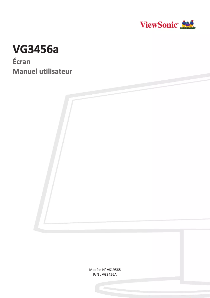 Page n°1 - Manuel utilisateur Viewsonic VG3456A
