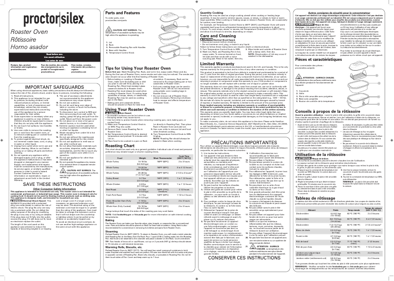 Page 1 de la notice Manuel utilisateur Proctor Silex 32211