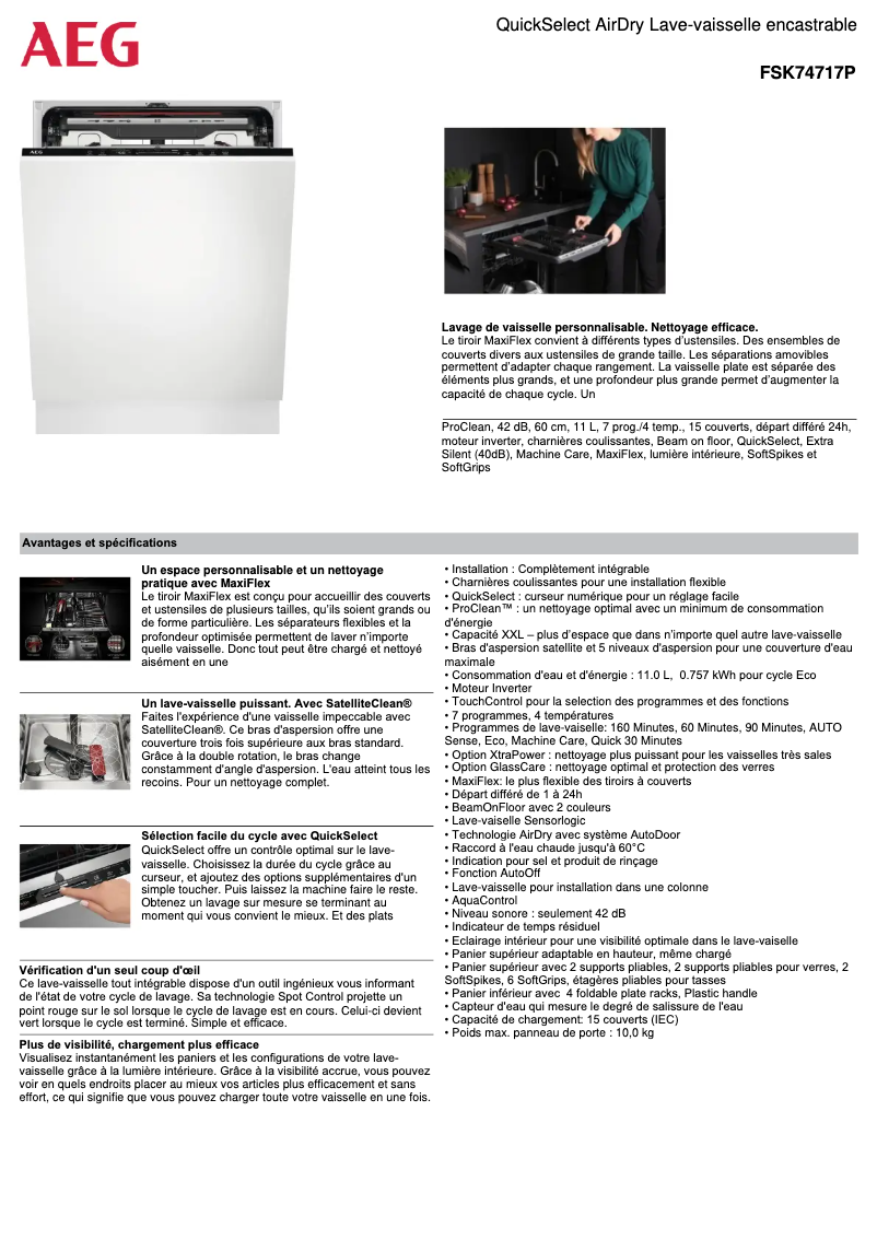 Imagen de la primera página del manual del dispositivo FSK74717P