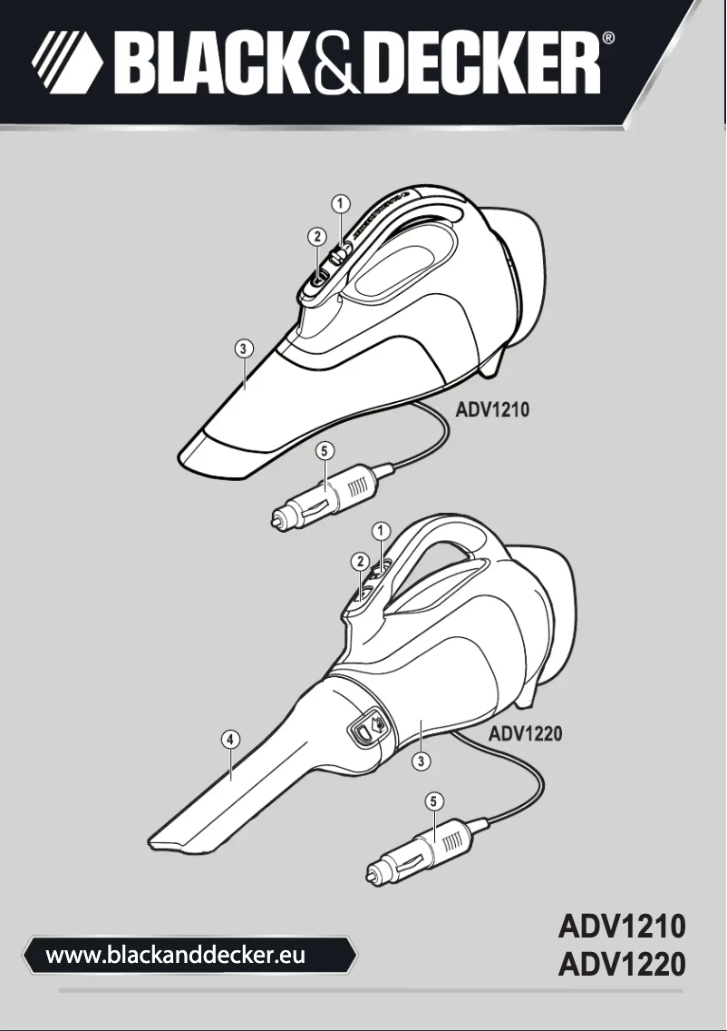 Page 1 de la notice Manuel utilisateur Black & Decker ADV1210