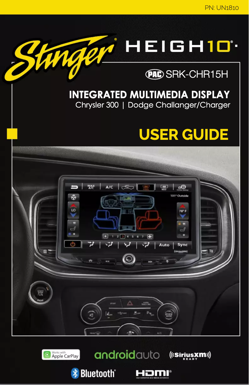 Page 1 de la notice Manuel utilisateur Stinger Heigh10 SRK-CHR15H