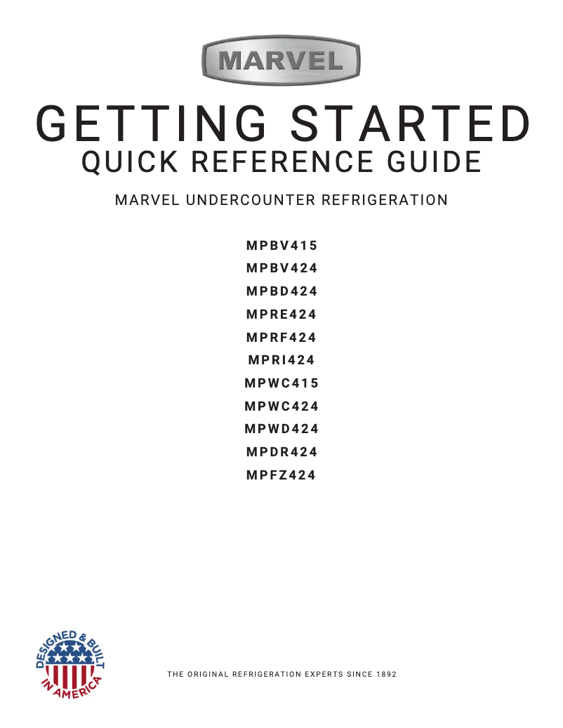 Page 1 de la notice Manuel utilisateur Marvel MPBD424