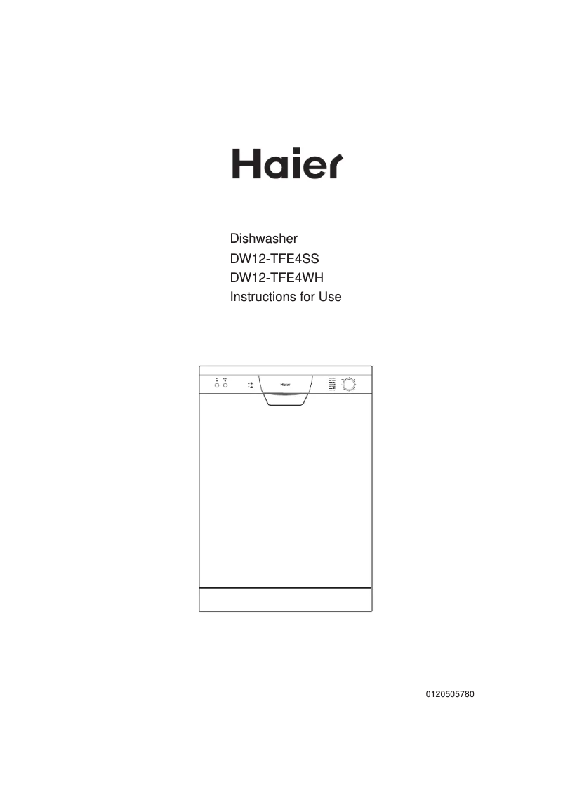 Page 1 de la notice Manuel utilisateur Haier DW12-TFE4WH