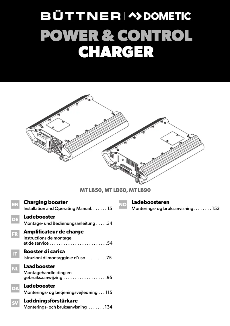Page 1 de la notice Manuel utilisateur Dometic MT LB60