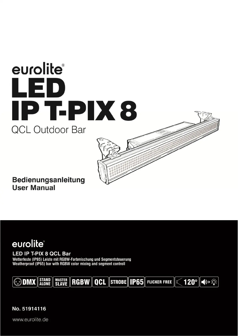 Image de la première page du manuel de l'appareil LED IP T-PIX 8