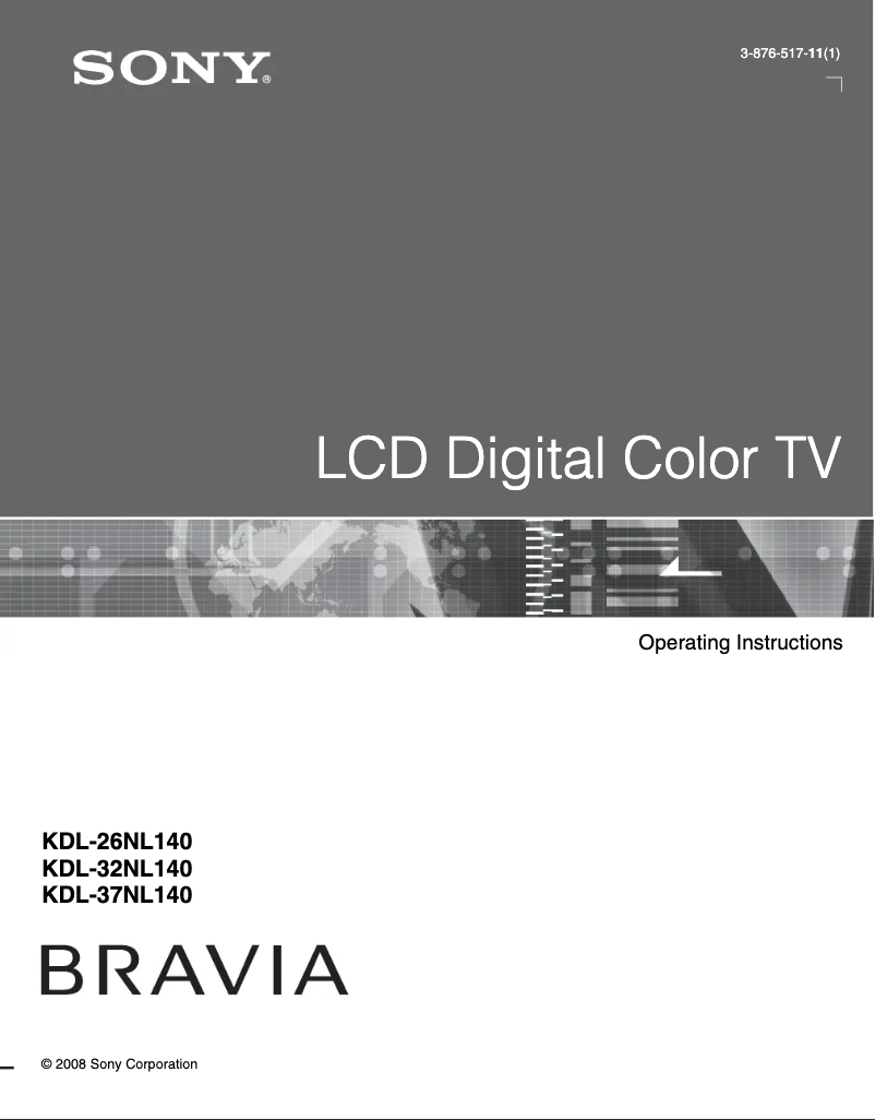 Page n°1 - Manuel utilisateur Sony Bravia KDL-37NL140