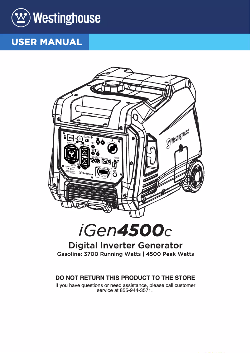 Image de la première page du manuel de l'appareil iGen4500c