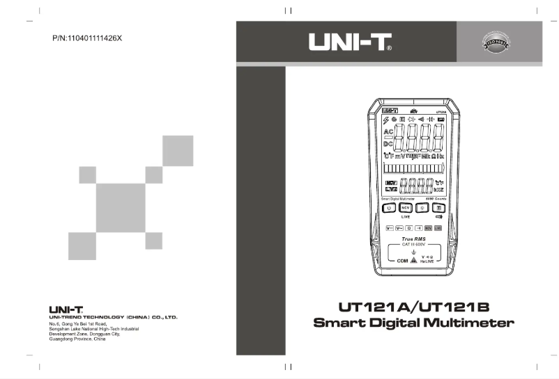 Image de la première page du manuel de l'appareil UT121B