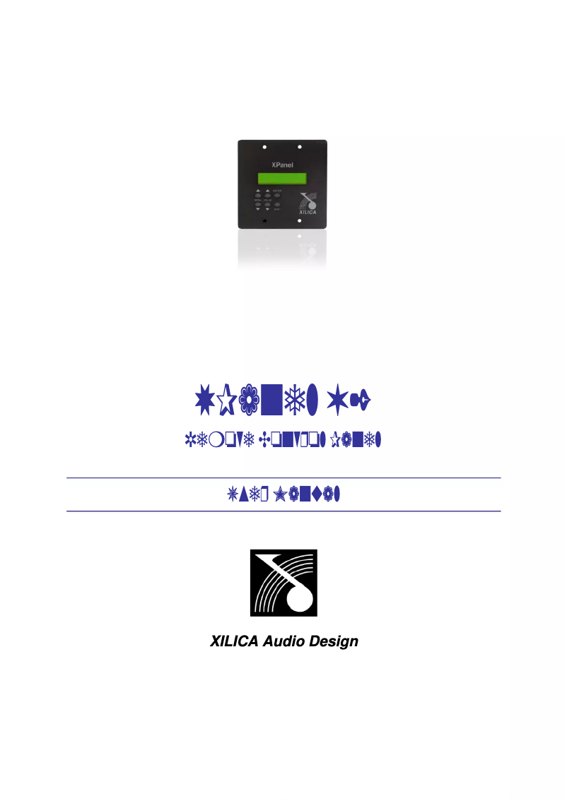 Image de la première page du manuel de l'appareil XPanel V2