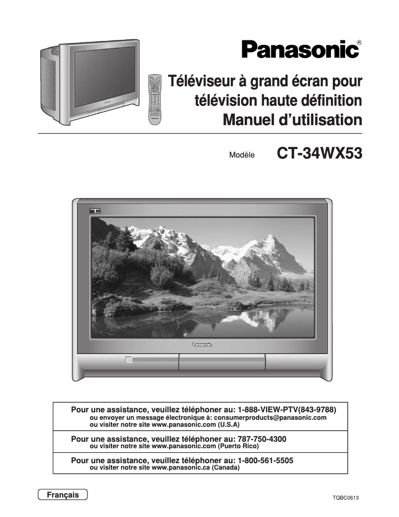 Page 1 de la notice Manuel utilisateur Panasonic CT-34WX53