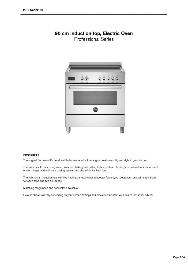 Image de la première page du manuel de l'appareil PRO95I1EXT