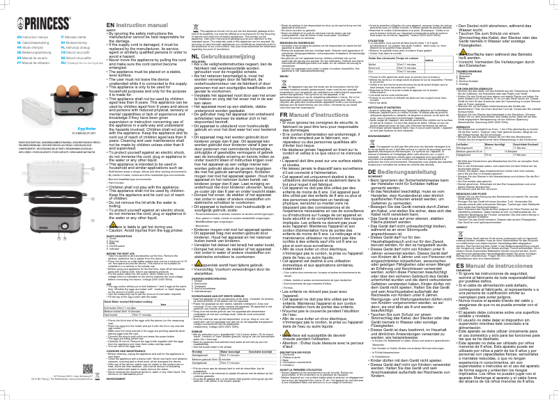 Image de la première page du manuel de l'appareil Egg Boiler 262043