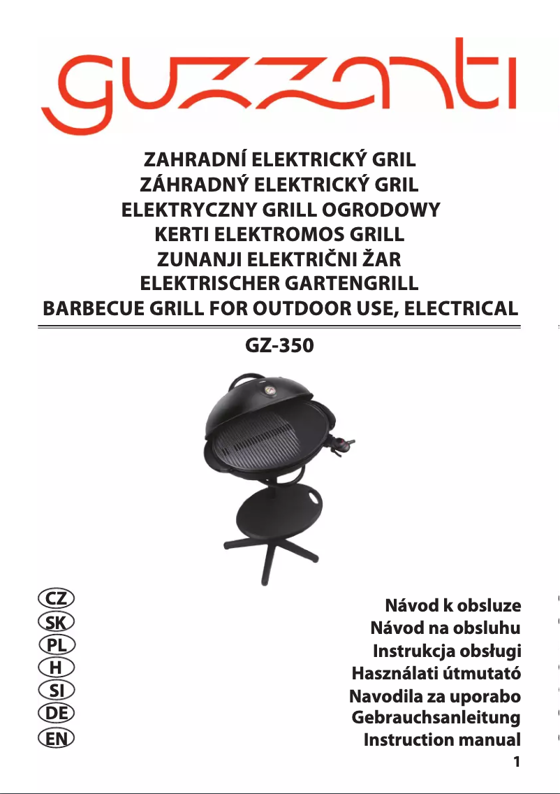 Image de la première page du manuel de l'appareil GZ-350