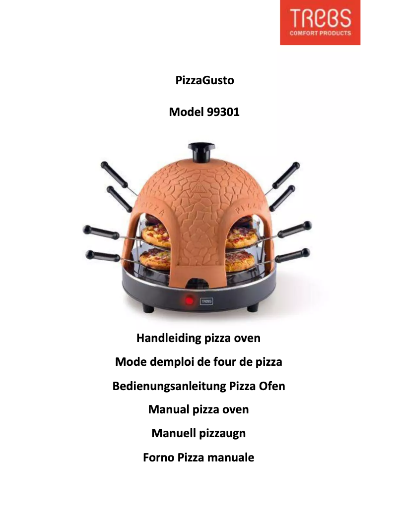 Page n°1 - Manuel utilisateur Trebs PizzaGusto