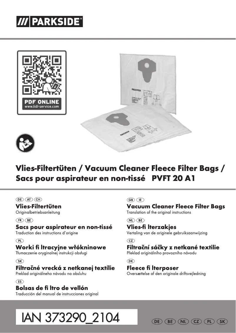 Page n°1 - Manuel utilisateur Parkside PVFT 20 A1