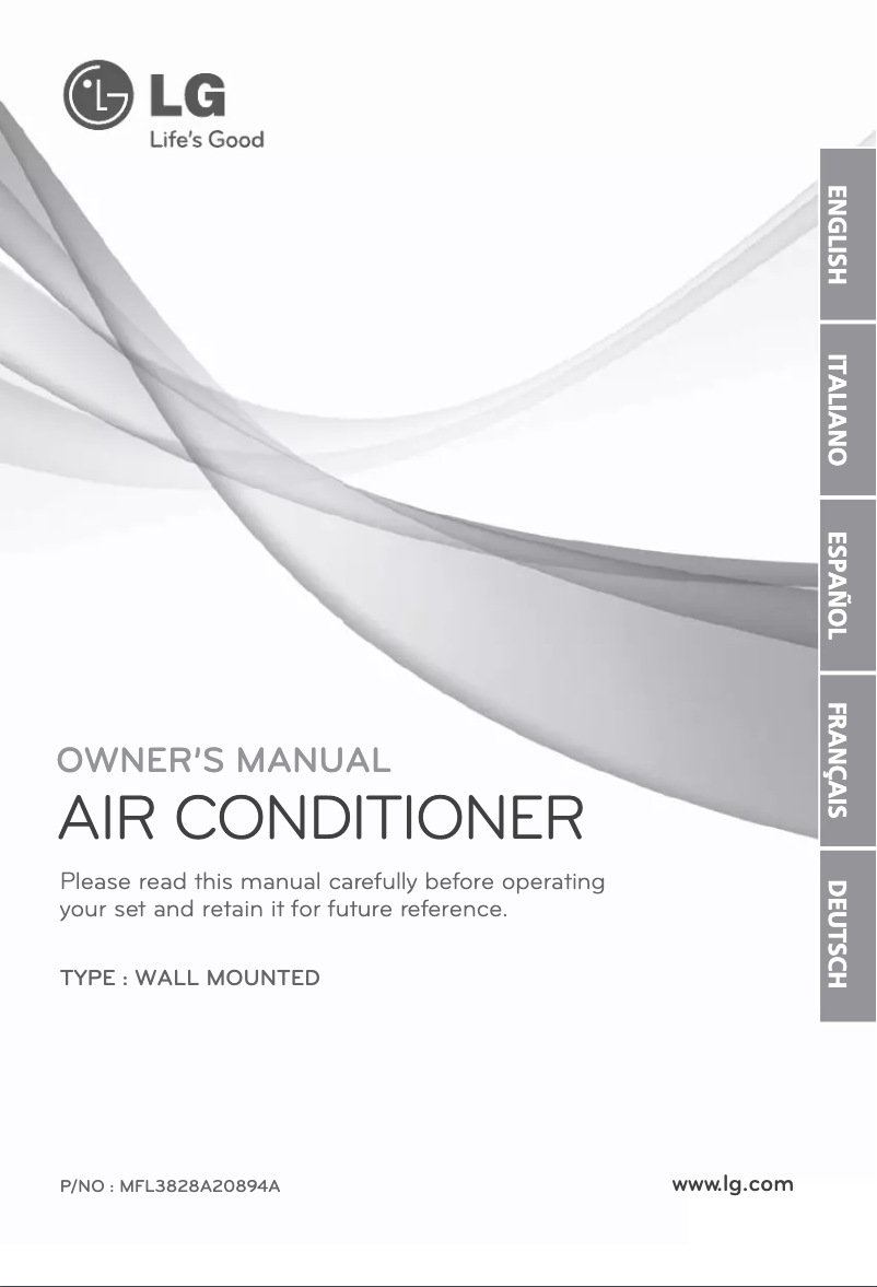 Page n°1 - Manuel utilisateur LG ASNW126EVH0