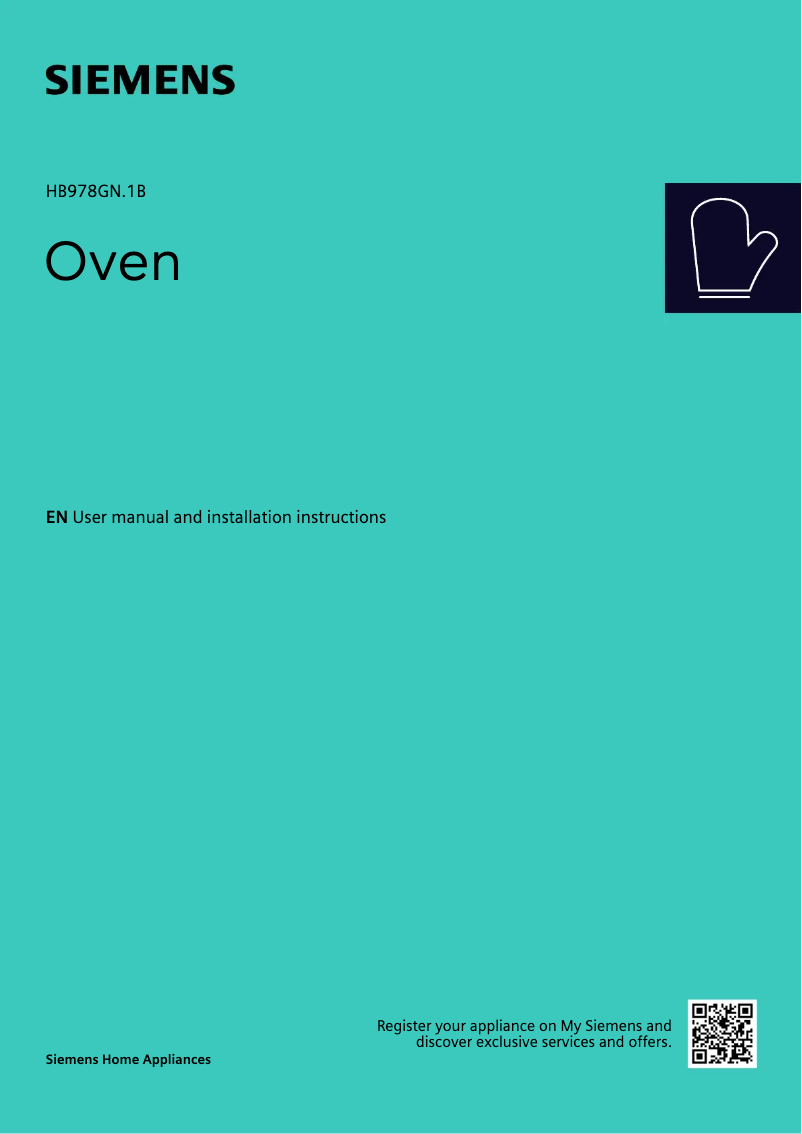 Página 1 del manual Manual de usuario Siemens HB978GNB1B