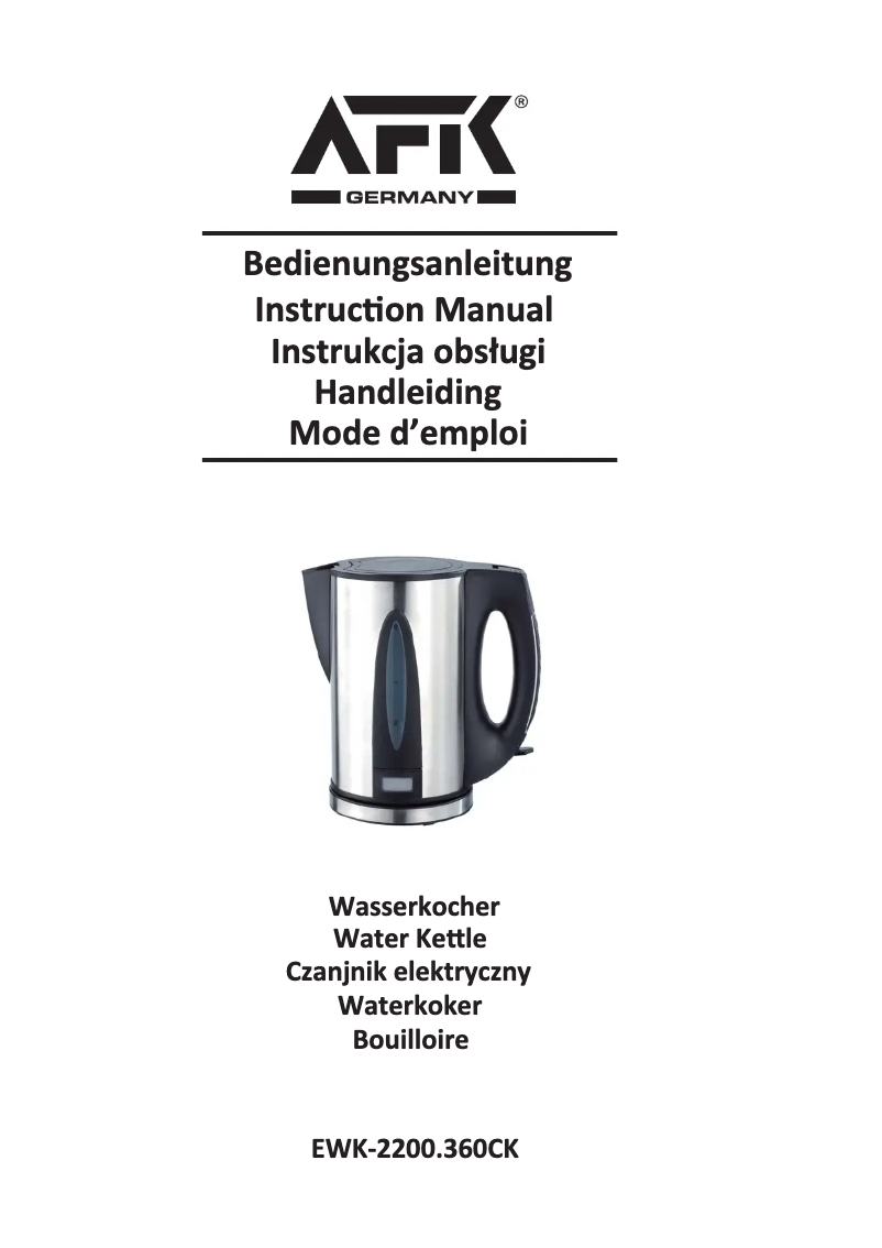 Imagen de la primera página del manual del dispositivo EWK-2200.360CK