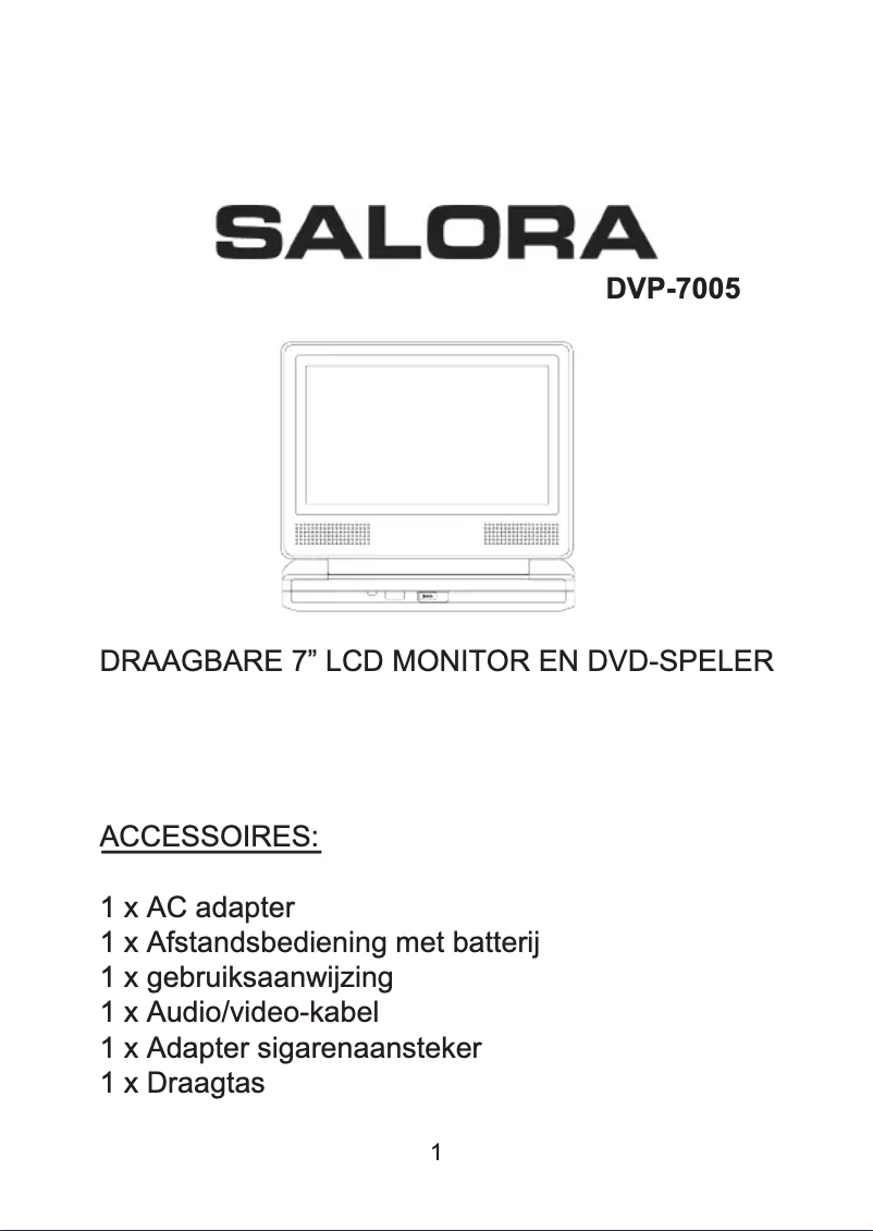 Image de la première page du manuel de l'appareil DVP-7005