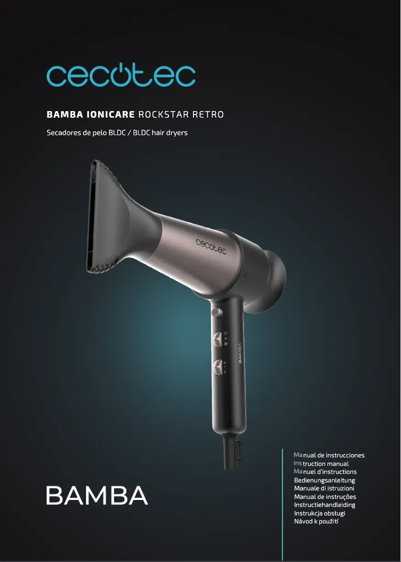 Page n°1 - Manuel utilisateur Cecotec Bamba IoniCare RockStar Retro