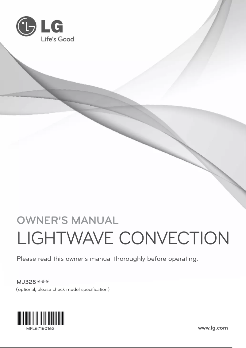 Page n°1 - Manuel utilisateur LG MJ3284CS