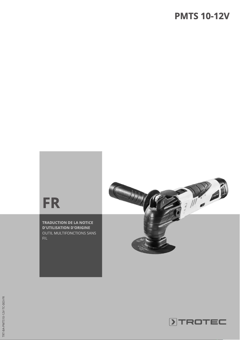 Page n°1 - Manuel utilisateur Trotec PMTS 10-12V
