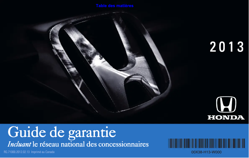 Imagen de la primera página del manual del dispositivo Pilot (2013)