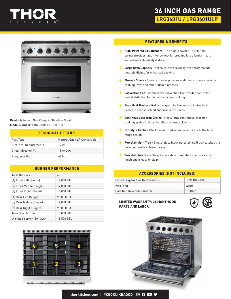 Imagen de la primera página del manual del dispositivo LRG3601ULP