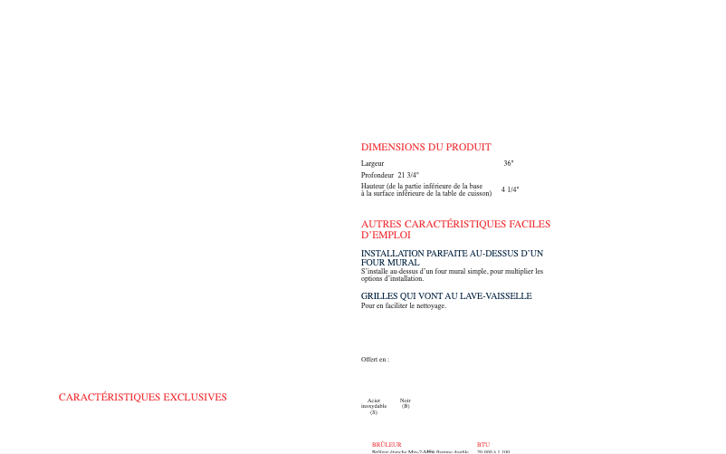 Page 1 de la notice Fiche technique Electrolux EW36GC55PB