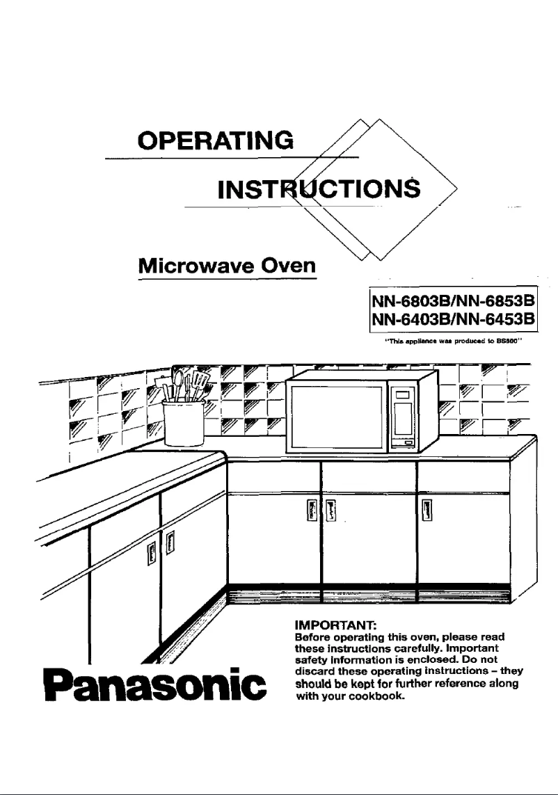 Page n°1 - Manuel utilisateur Panasonic NN-6803B
