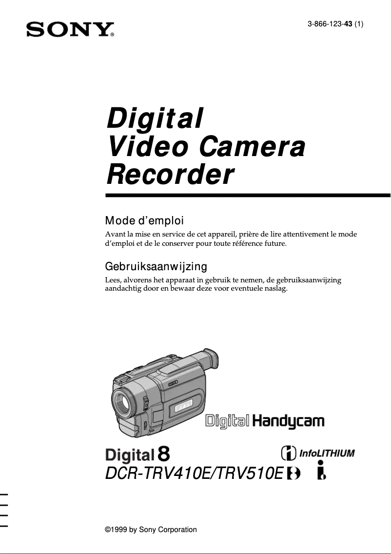 Image de la première page du manuel de l'appareil DCR-TRV510E