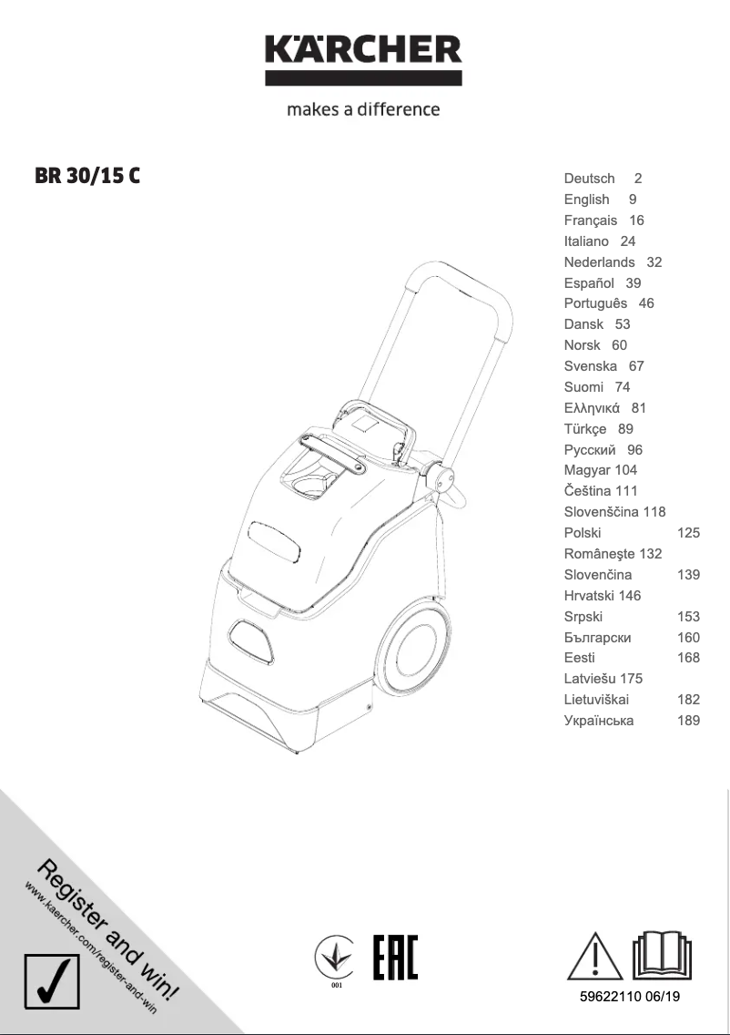 Image de la première page du manuel de l'appareil BRC 30/15 C
