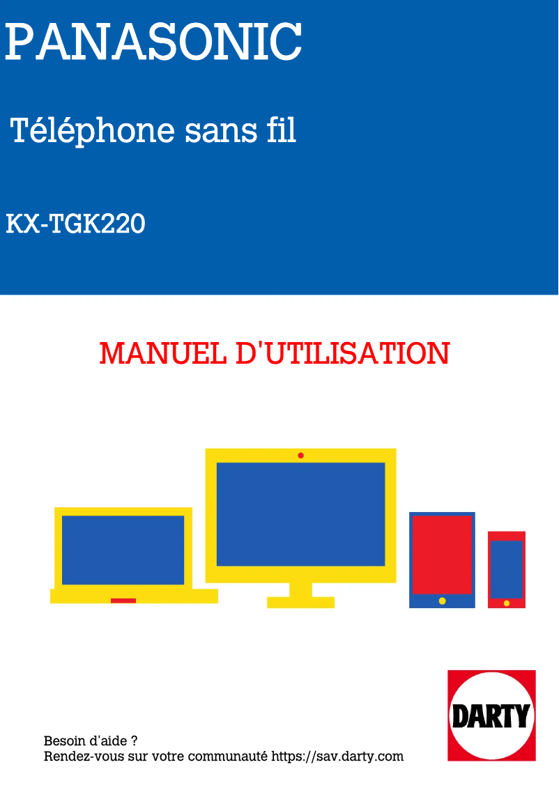 Página 1 del manual Manual de usuario Panasonic KX-TGK220