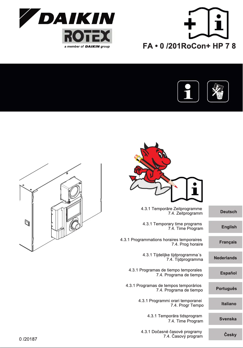 Image de la première page du manuel de l'appareil RoCon U1