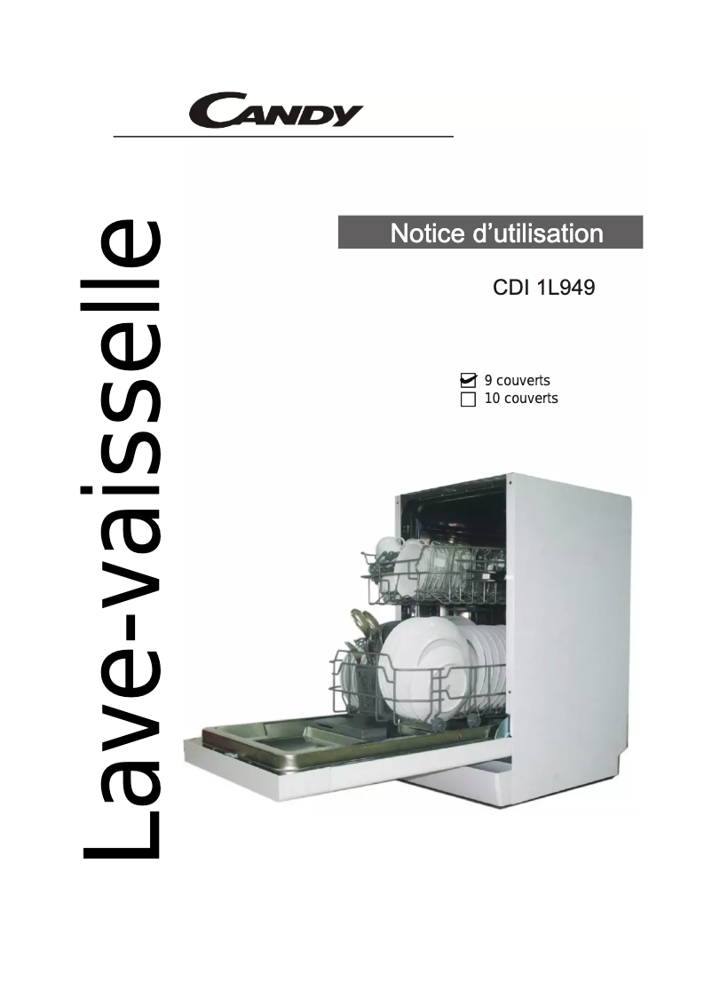 Page 1 de la notice Manuel utilisateur Candy CDI 1L949
