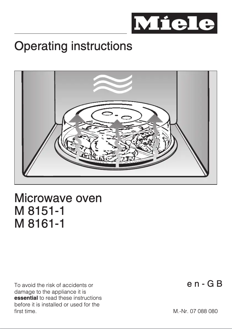 Image de la première page du manuel de l'appareil M 8161-1