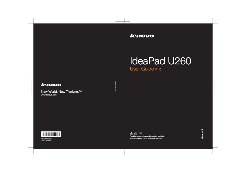 Page n°1 - Manuel utilisateur Lenovo IdeaPad U260