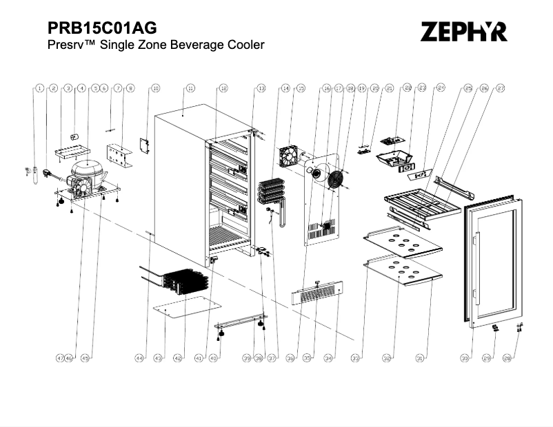 Page 1 de la notice Mode d'emploi Zephyr PRB15C01AG