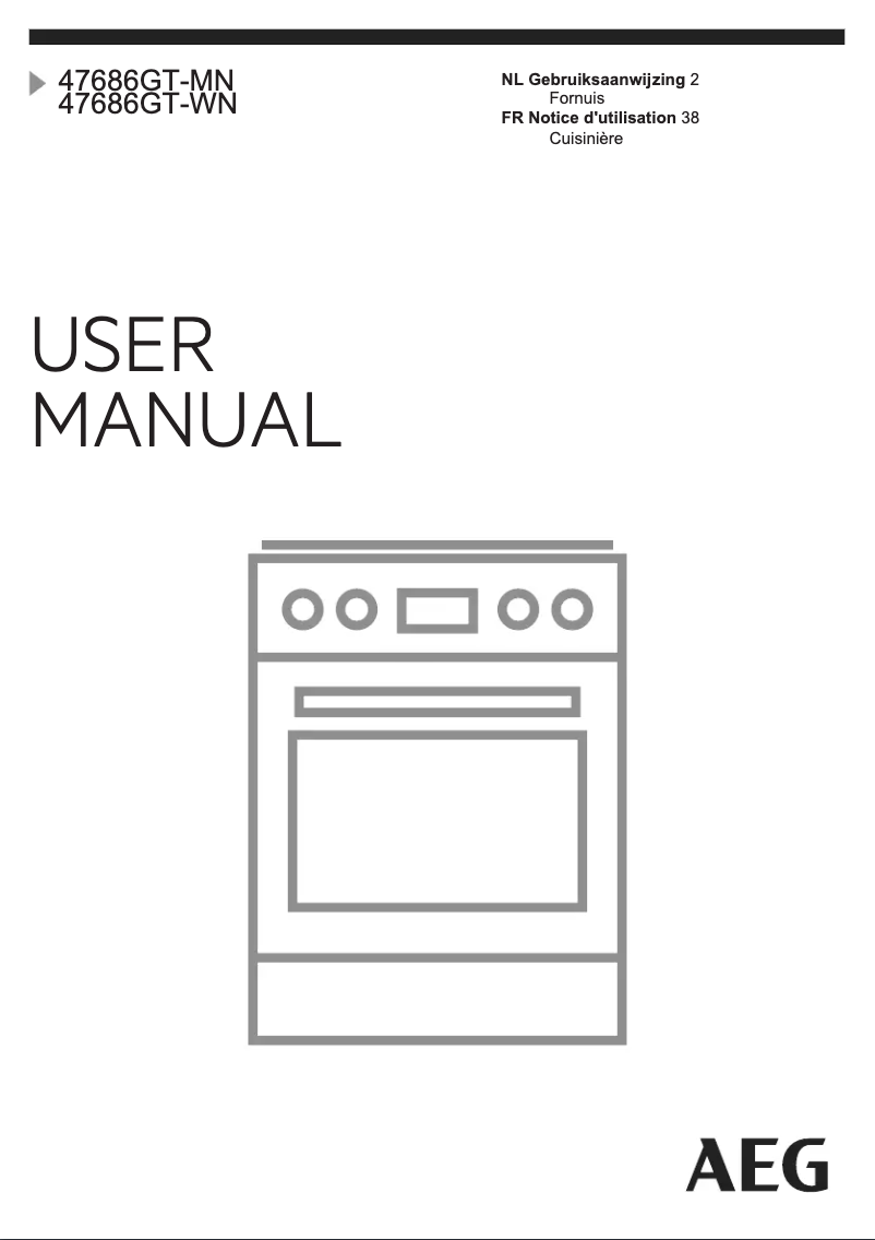Page 1 de la notice Manuel utilisateur AEG 47686GT-MN