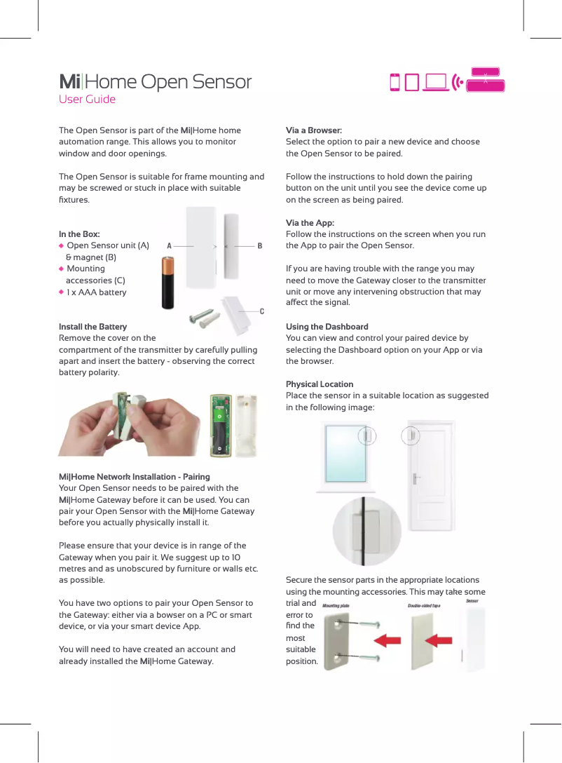 Page n°1 - Manuel utilisateur EnerGenie MIHO033