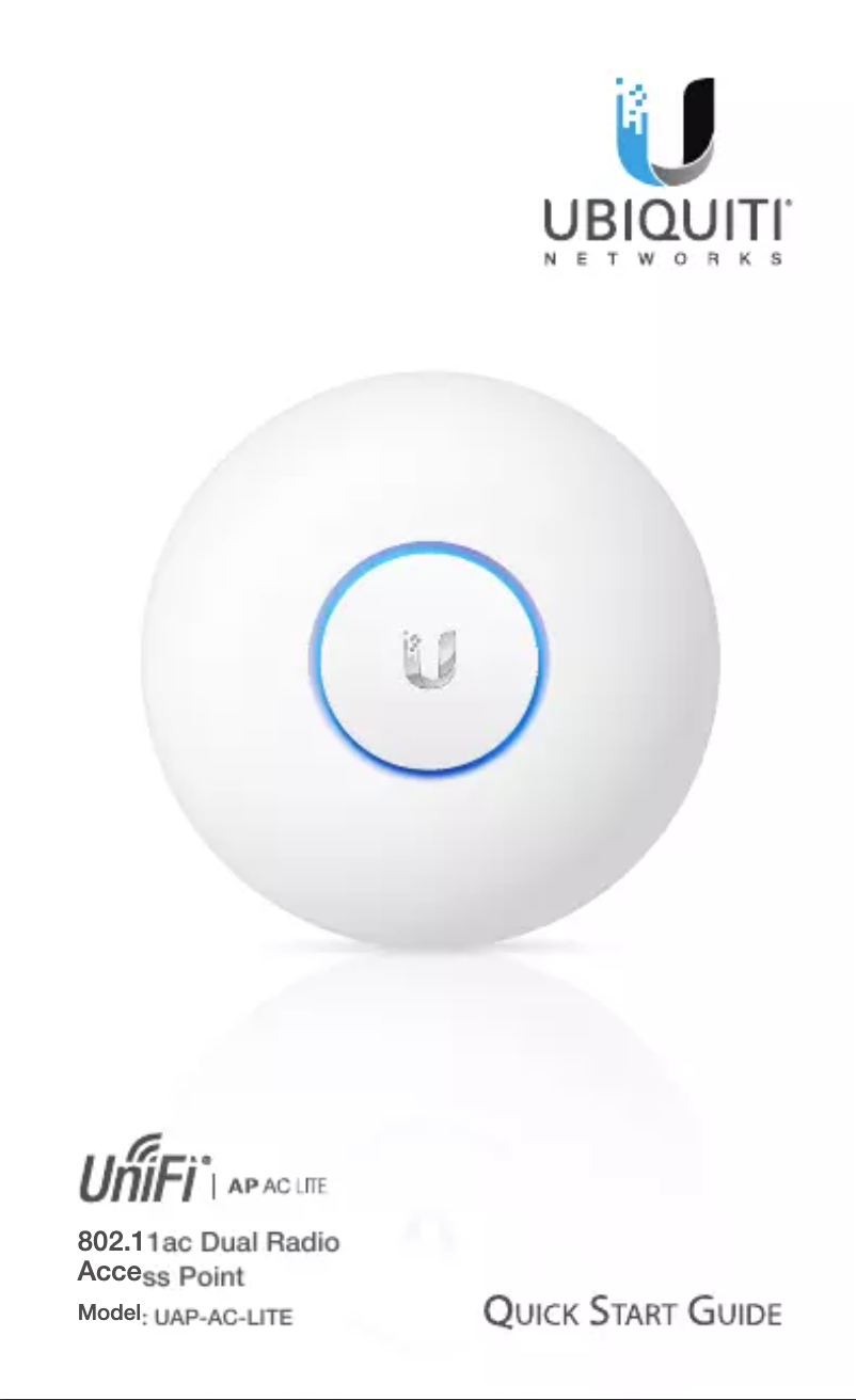 Page 1 de la notice Manuel utilisateur Ubiquiti Networks UAP-AC-LITE