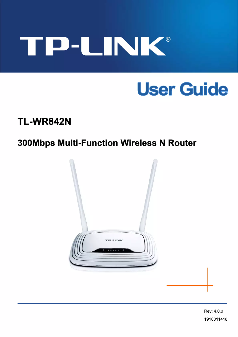 Página 1 del manual Guía de instalación TP-Link TL-WR842N
