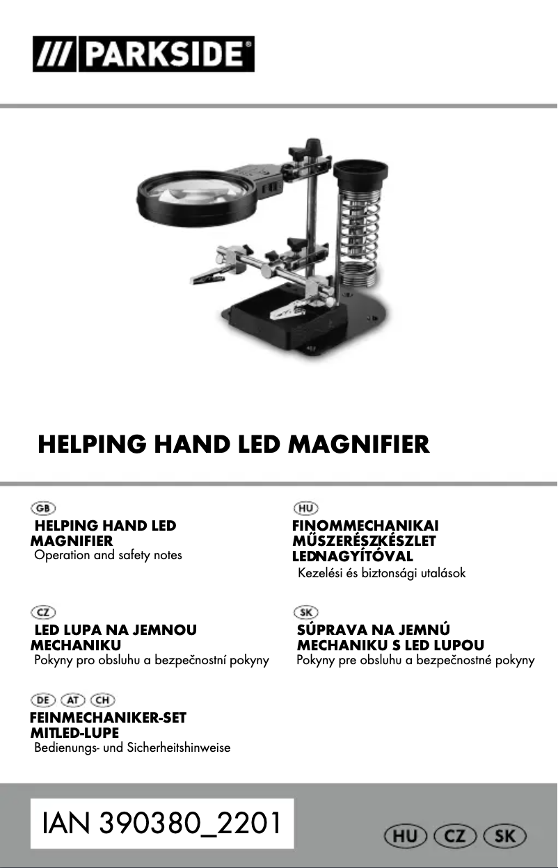 Page n°1 - Manuel utilisateur Parkside HG09501