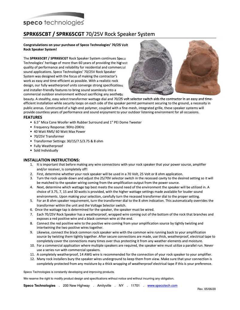 Image de la première page du manuel de l'appareil SPRK65CBT