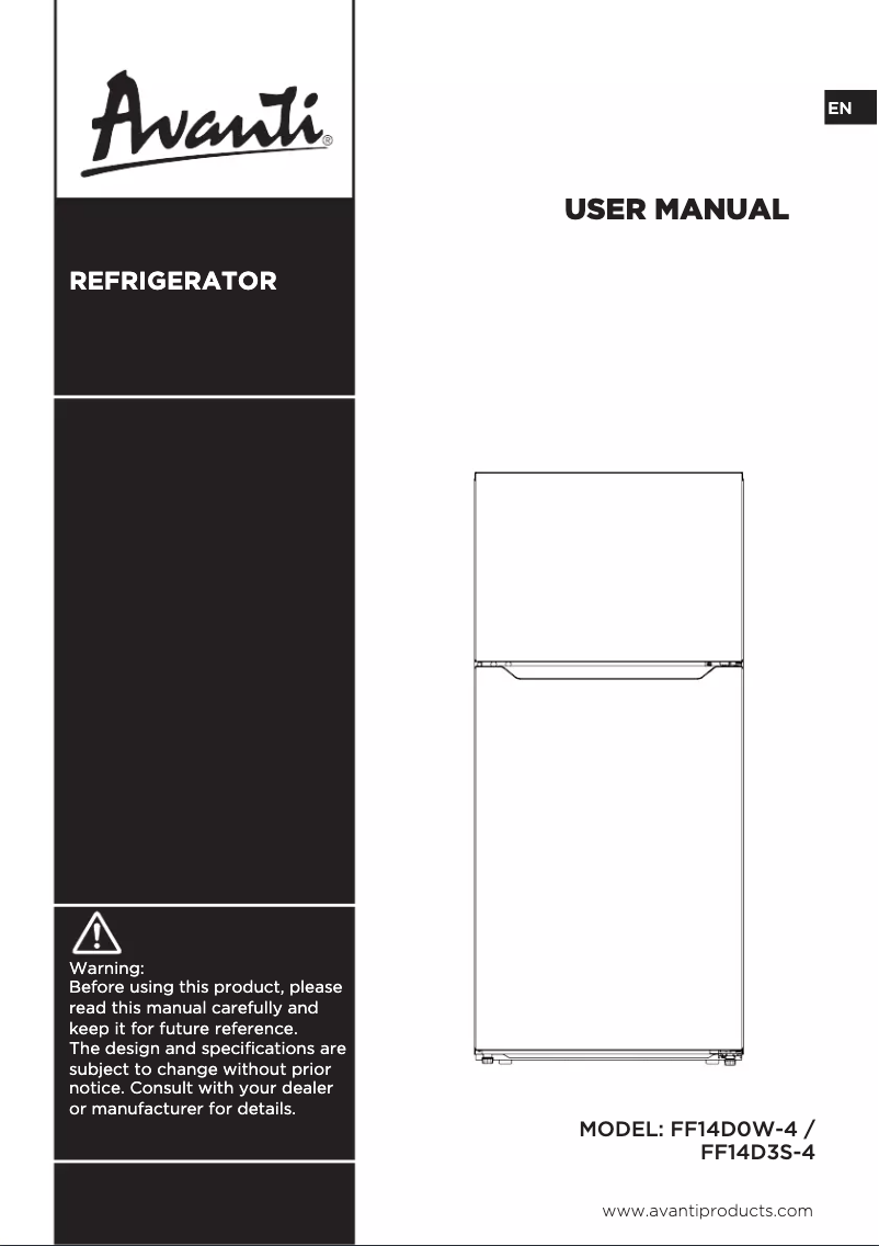 Page n°1 - Manuel utilisateur Avanti FF14D3S-4