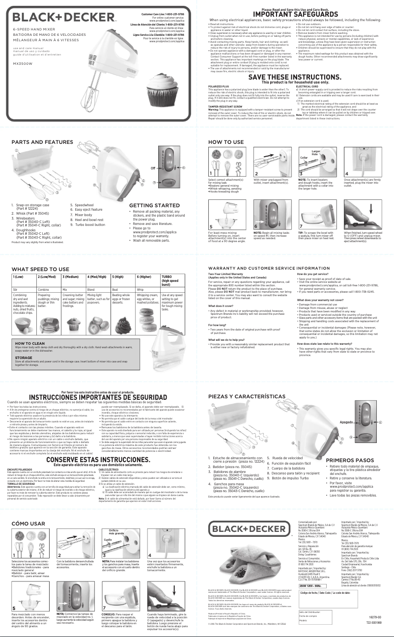 Image de la première page du manuel de l'appareil MX3500W